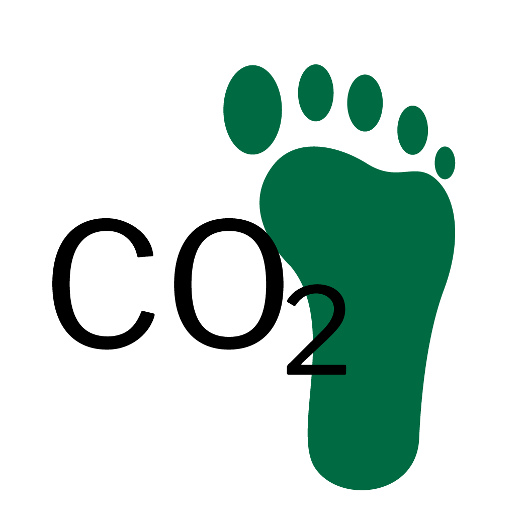 Icono de verificación de huella de carbono para medición y gestión de emisiones