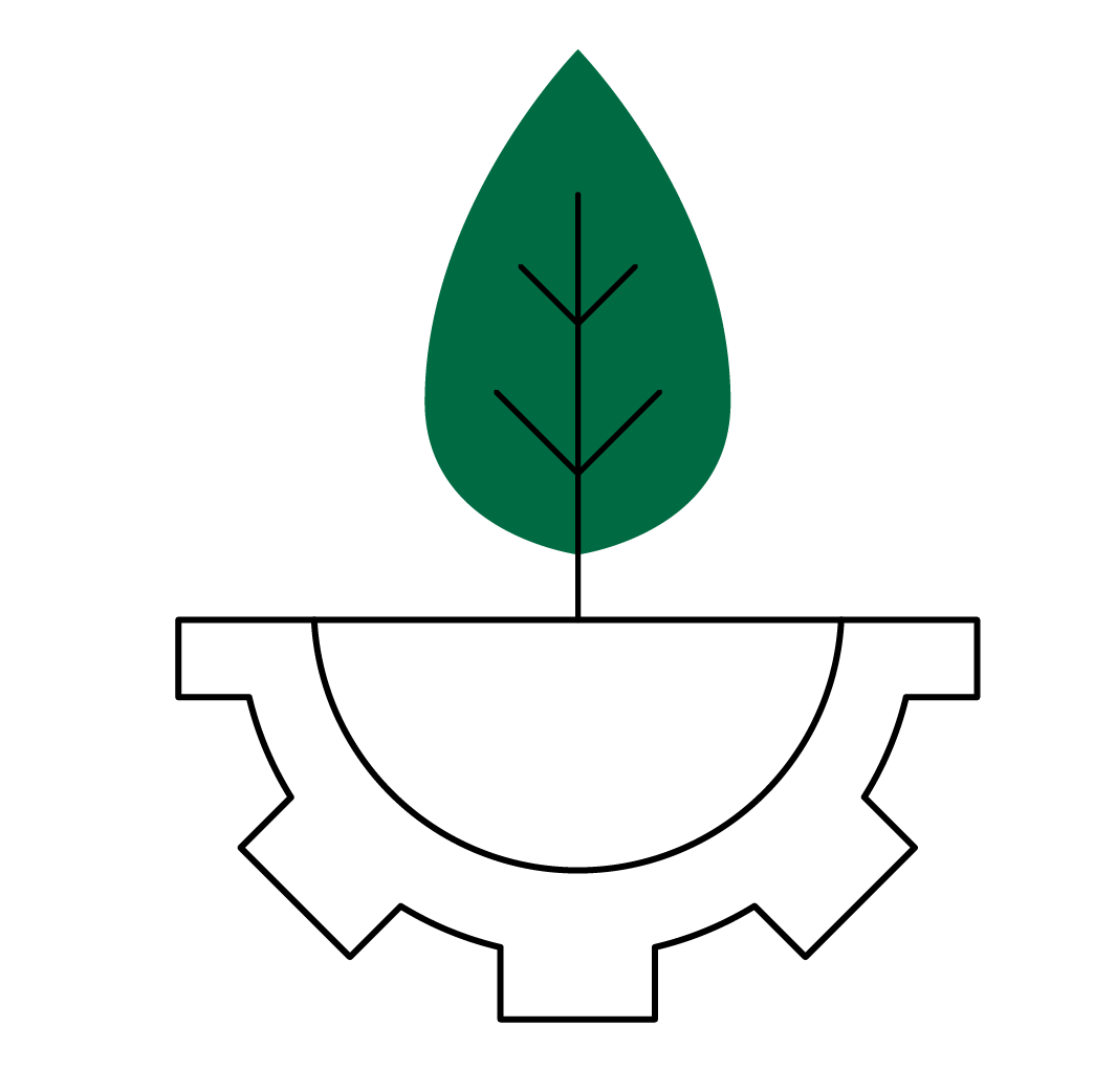 Icono de certificación ISO 14001 para gestión ambiental sostenible.