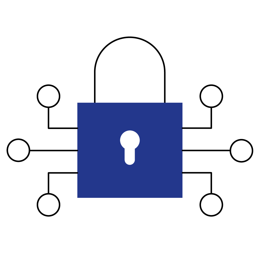 Icono de certificación ISO 27001 para gestión de seguridad de la información.