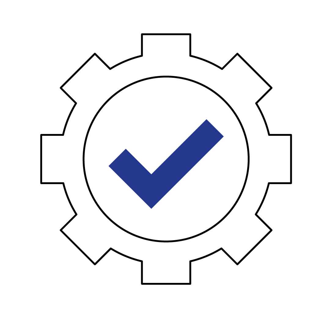 Icono de certificación ISO 9001 para sistema de gestión de calidad.